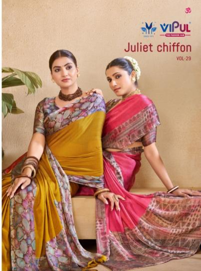 Vipul juliet chiffon vol-29 sarees in surat with price